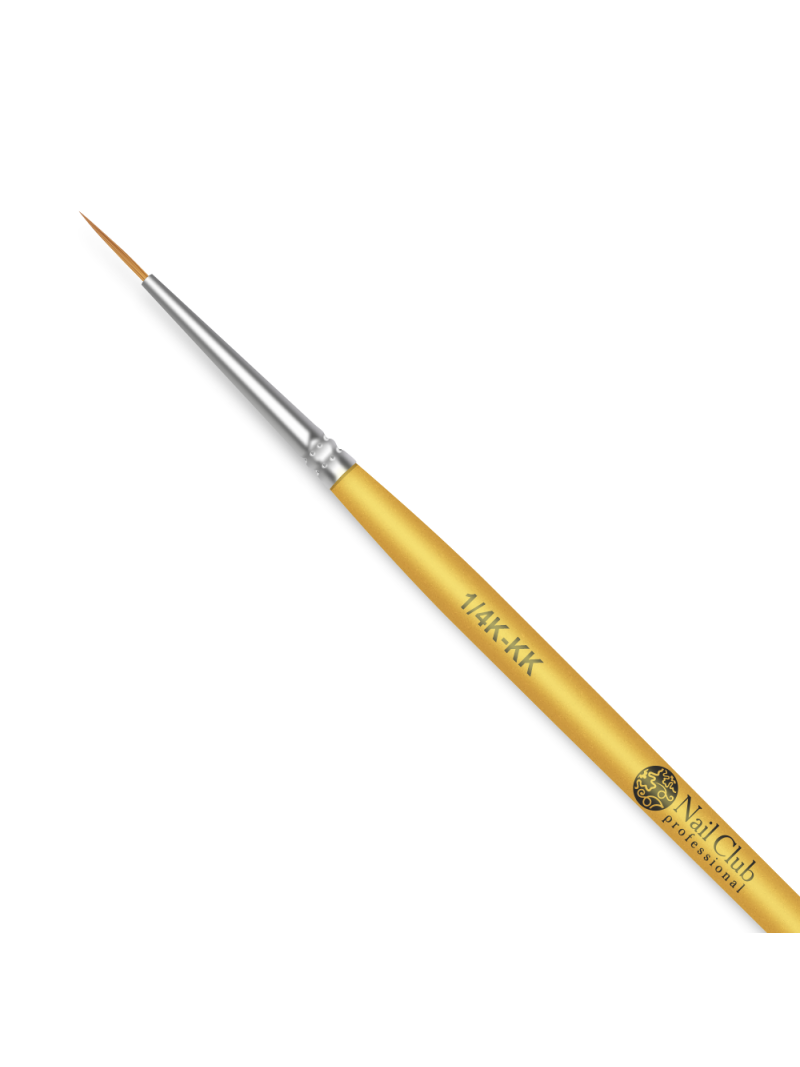 Купить маникюрную кисть из меха колонка для прорисовок 1/4К-КК (серебряный дизайн)