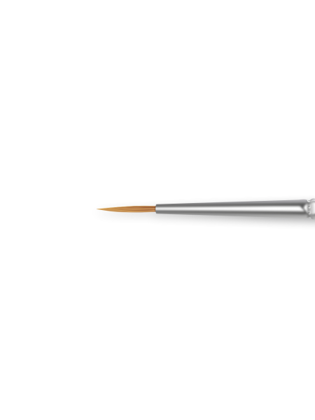 Купить маникюрную кисть из меха колонка для прорисовок 1/5К-КК (серебряный дизайн)