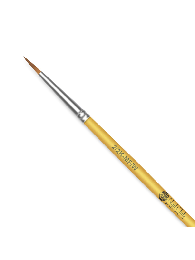 Купить маникюрную кисть из меха колонка для прорисовок 2/2K-MF-W (серебряный дизайн)