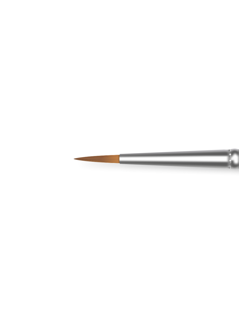 Купить маникюрную кисть из меха колонка для прорисовок 2/2K-MF-W (серебряный дизайн)