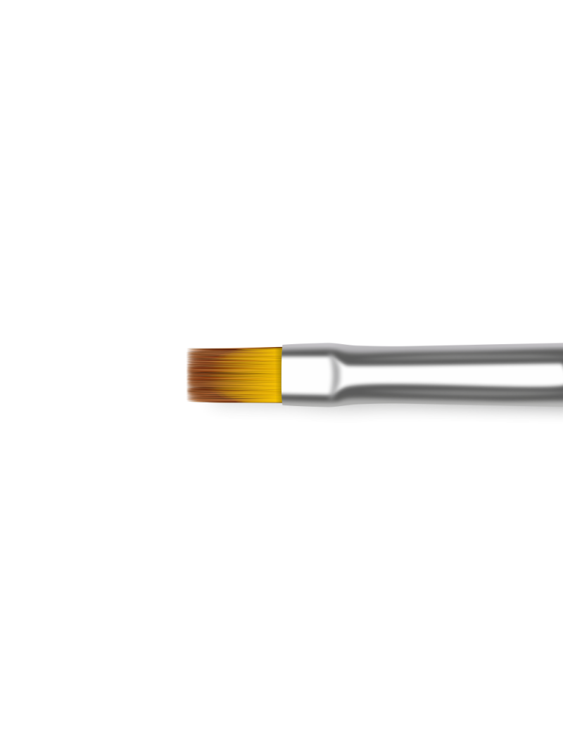 Купить маникюрную кисть для френча и росписи 4N-G/FR (серебряный дизайн)