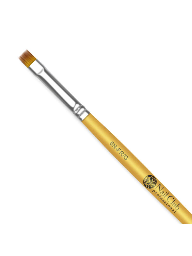 Купить маникюрную кисть для френча и росписи 6N-FR/G (серебряный дизайн)