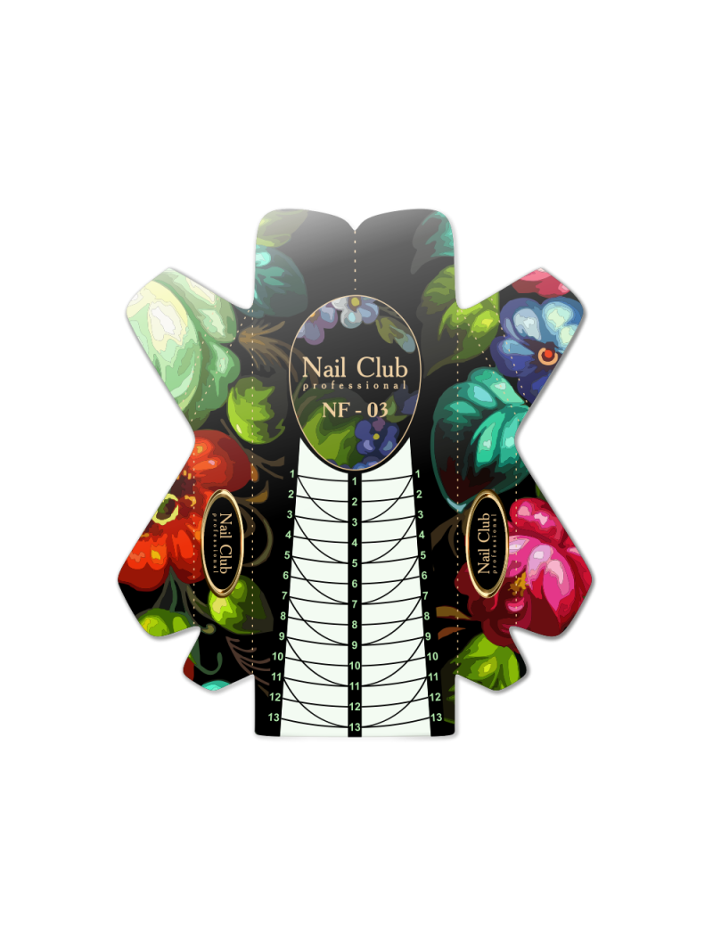 Купить пластиковые удлинённые формы для наращивания ногтей NF-03, 100 шт.