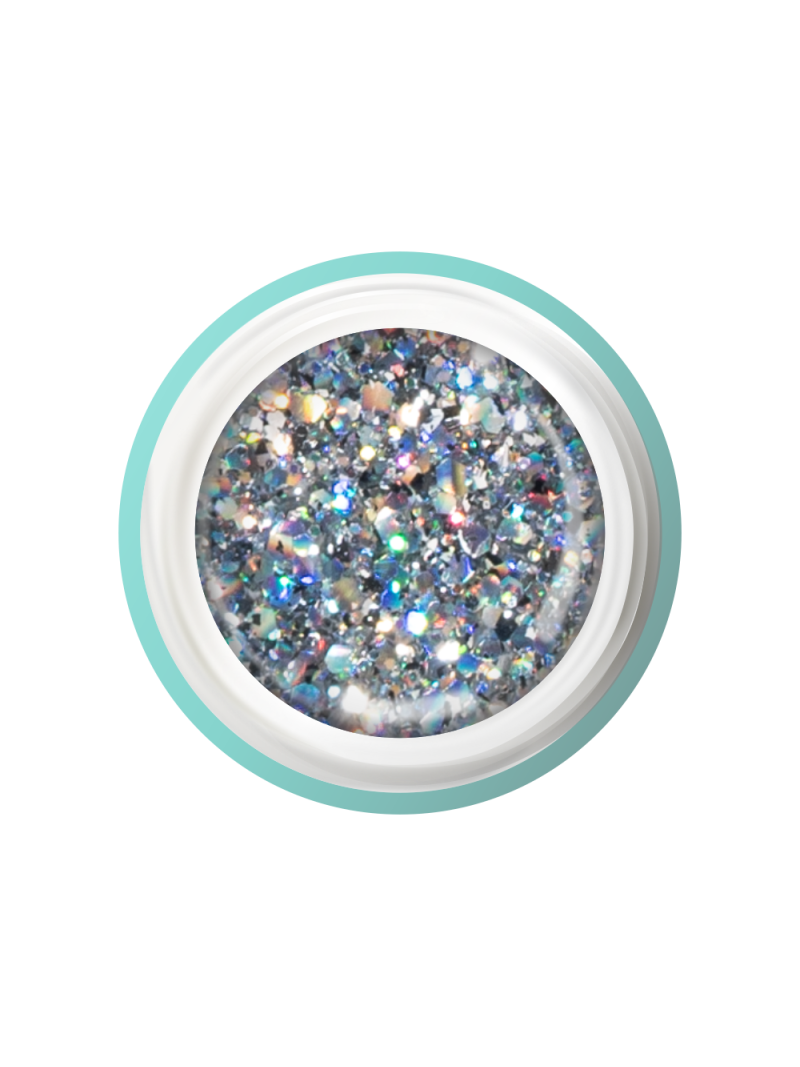 Купить гель-краску для ногтей с металлическими хлопьями S-28 Hologram