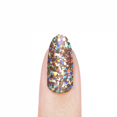 Гель-краска для ногтей с глиттером GB-01 Gold Quartz