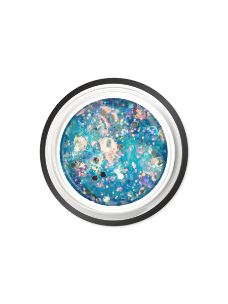 Купить гель-краску для ногтей с глиттером GJ-06 Azure Shine JEWERLY Nail Club