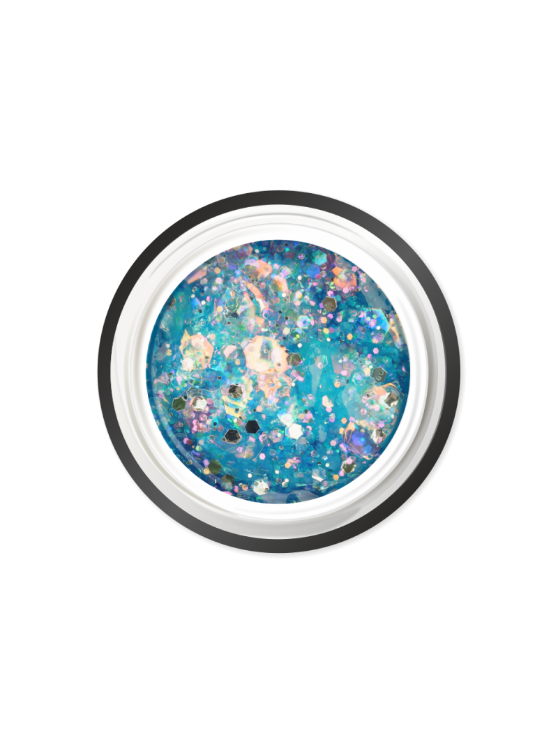 Купить гель-краску для ногтей с глиттером GJ-06 Azure Shine JEWERLY Nail Club