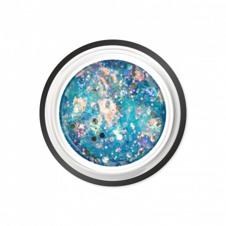 Гель-краска для ногтей с глиттером GJ-06 Azure Shine