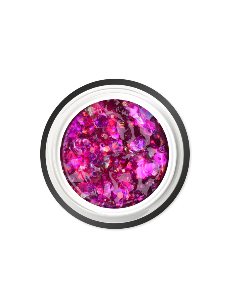 Купить гель-краску для ногтей с глиттером GJ-18 Pink Lady JEWERLY Nail Club