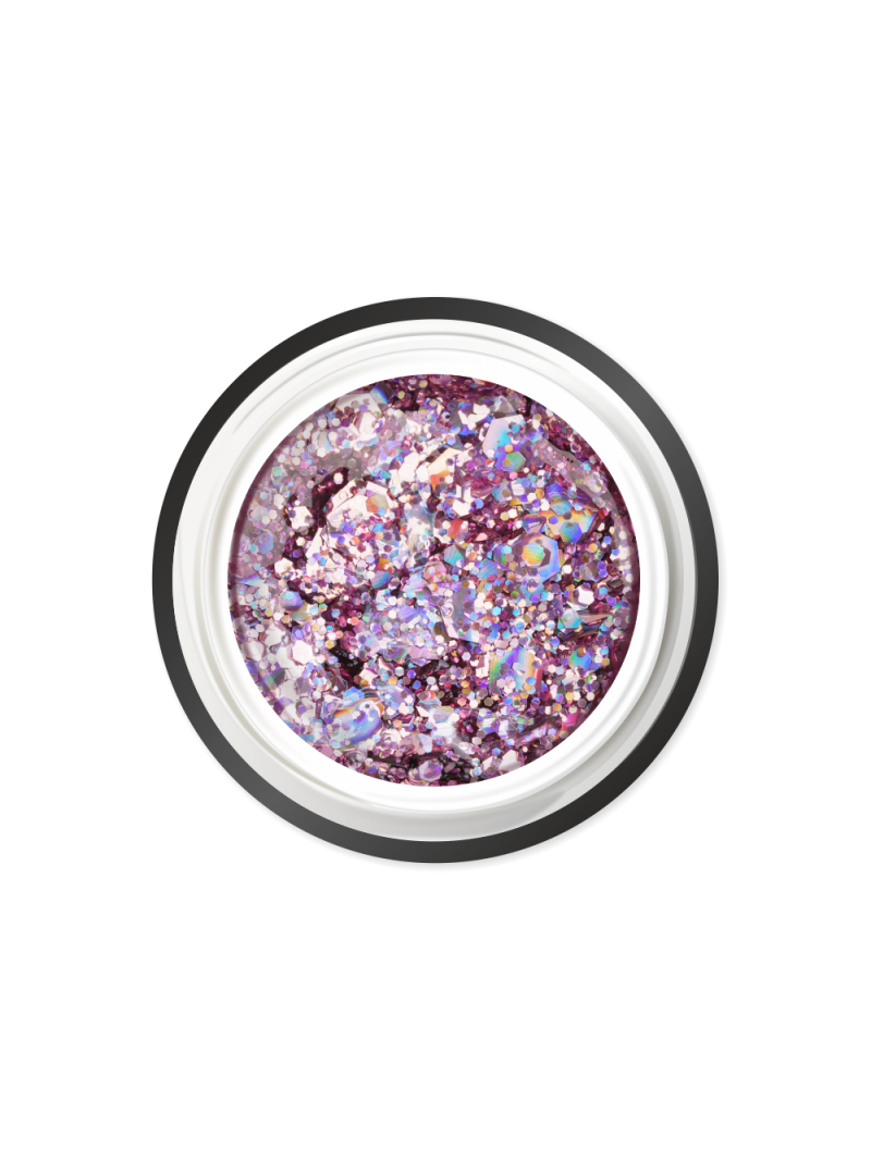 Купить гель-краску для ногтей с глиттером GJ-20 Lilac Stone JEWERLY Nail Club