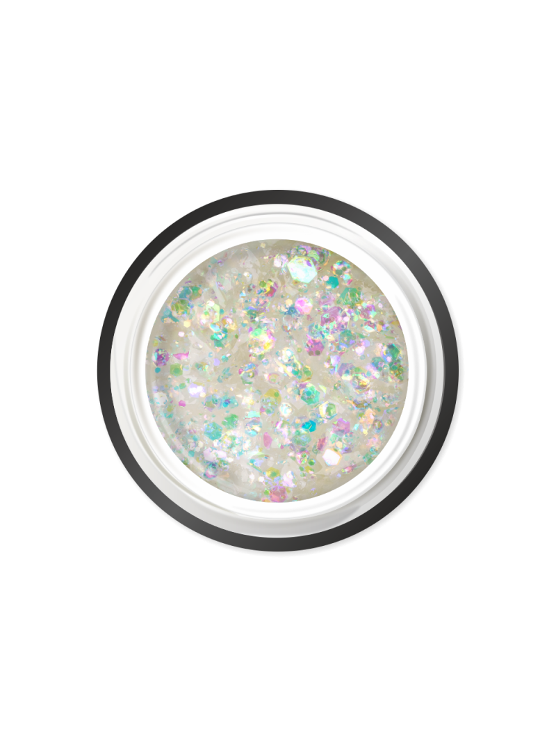 Купить гель-краску для ногтей с глиттером GC-01 White Opal CRYSTAL'S Nail Club