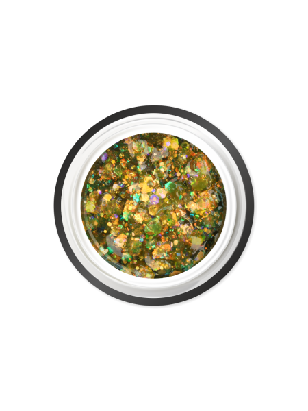 Купить гель-краску для ногтей с глиттером GC-06 Luminous Green CRYSTAL'S Nail Club