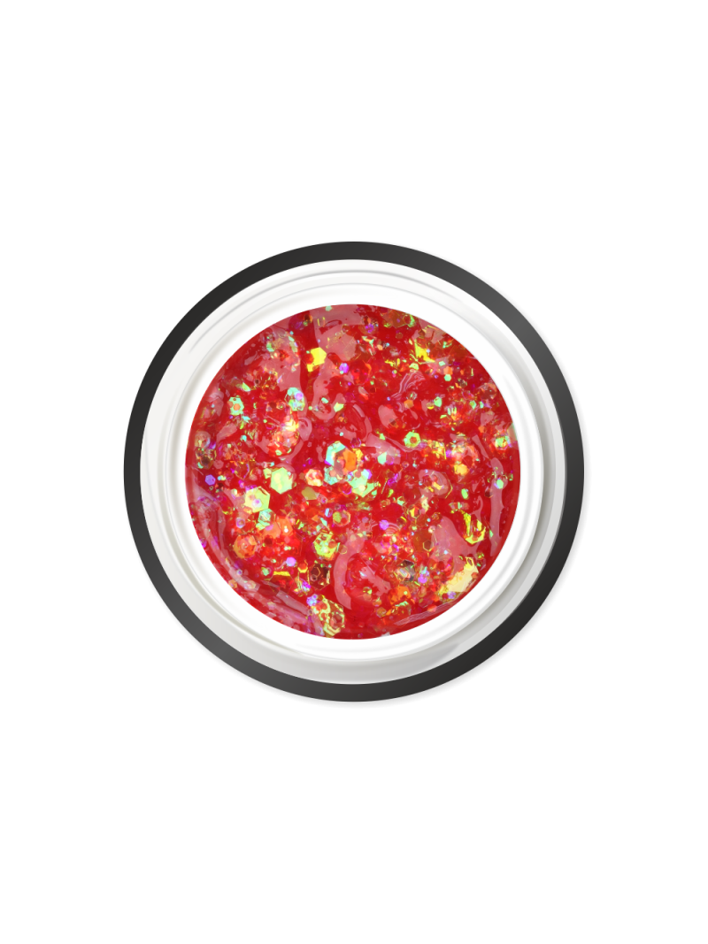 Купить гель-краску для ногтей с глиттером GC-05 Coral Island CRYSTAL'S Nail Club