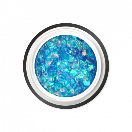 Гель-краска для ногтей с глиттером GC-08 Blue Zircon