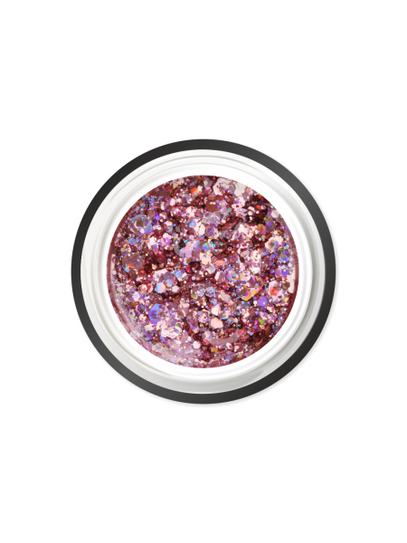 Купить гель-краску для ногтей с глиттером GC-14 Rose Spinel CRYSTAL'S Nail Club