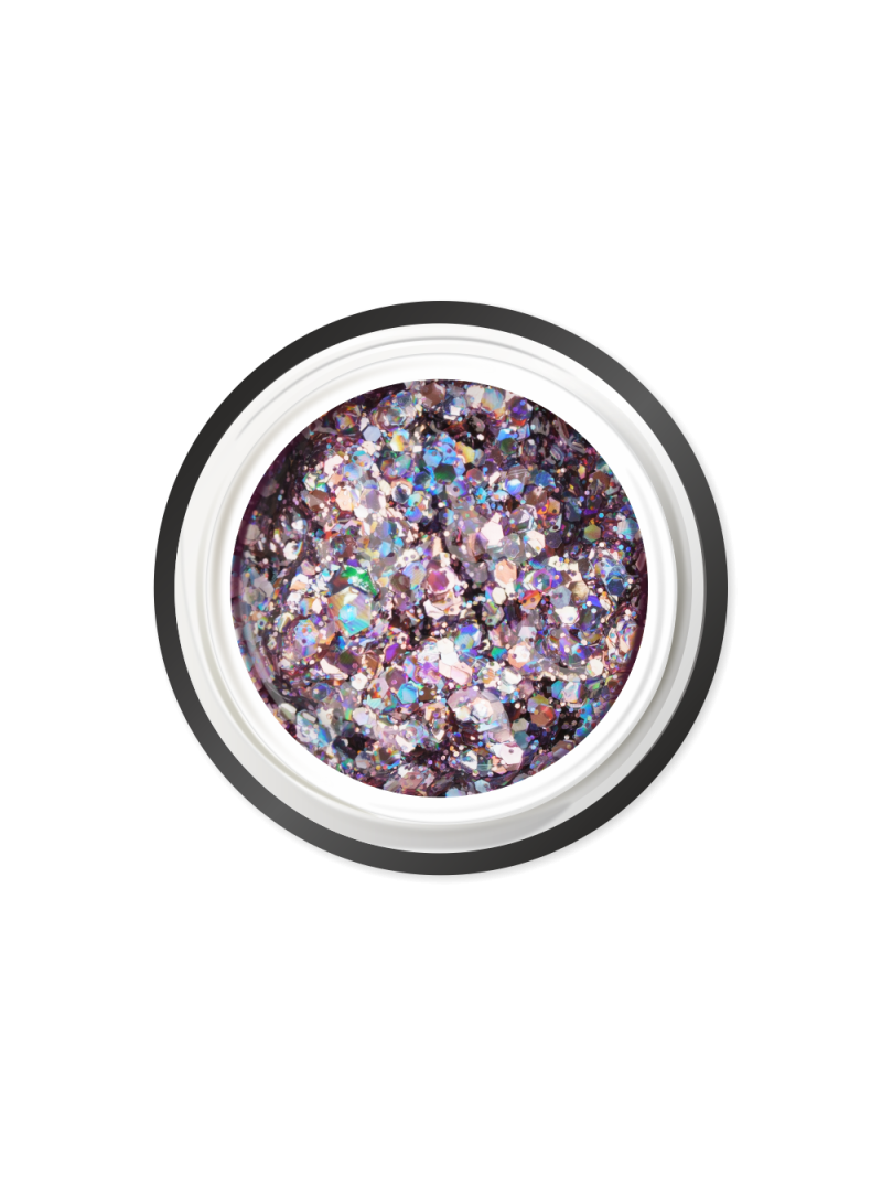 Купить гель-краску для ногтей с глиттером GC-16 Purpurite CRYSTAL'S Nail Club