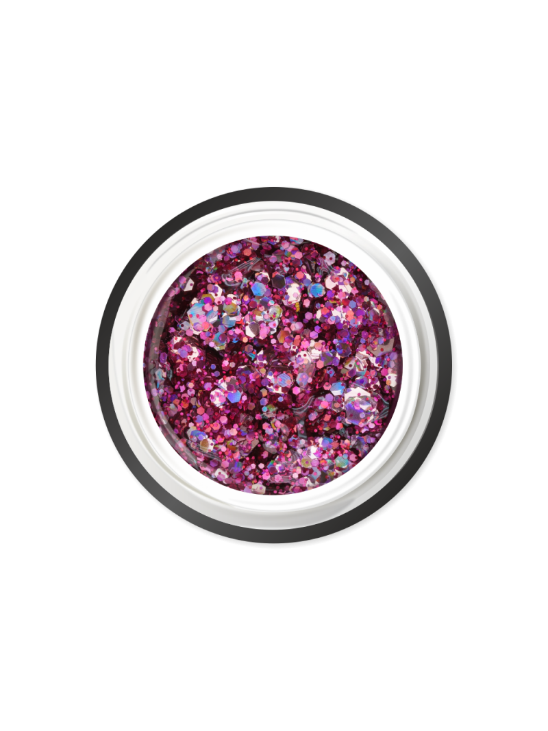 Купить гель-краску для ногтей с глиттером GC-17 Lilac Tuff CRYSTAL'S Nail Club