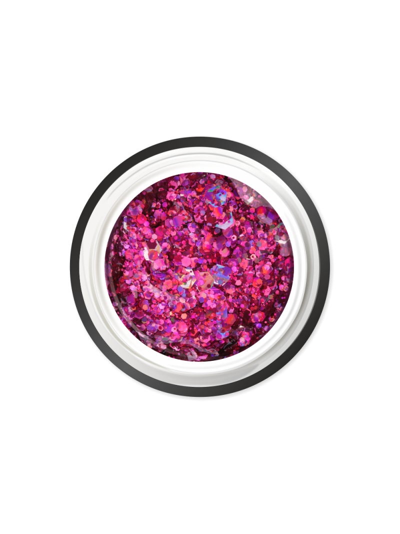 Купить гель-краску для ногтей с глиттером GC-19 Rubellite CRYSTAL'S Nail Club