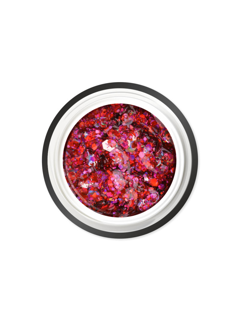 Купить гель-краску для ногтей с глиттером GC-20 Garnet Mix CRYSTAL'S Nail Club