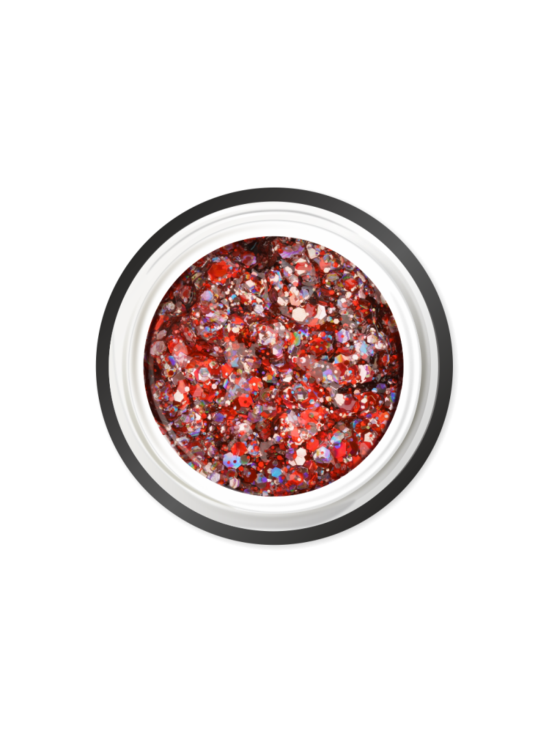 Купить гель-краску для ногтей с глиттером GC-21 Rosaline CRYSTAL'S Nail Club