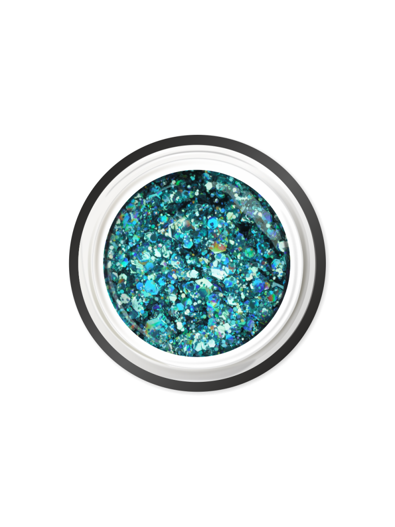 Купить гель-краску для ногтей с глиттером GC-24 Magic Lazurite CRYSTAL'S Nail Club