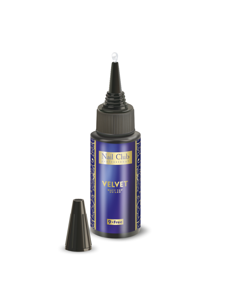 Купить матовый топ-гель для ногтей с липким слоем VELVET Nail Club