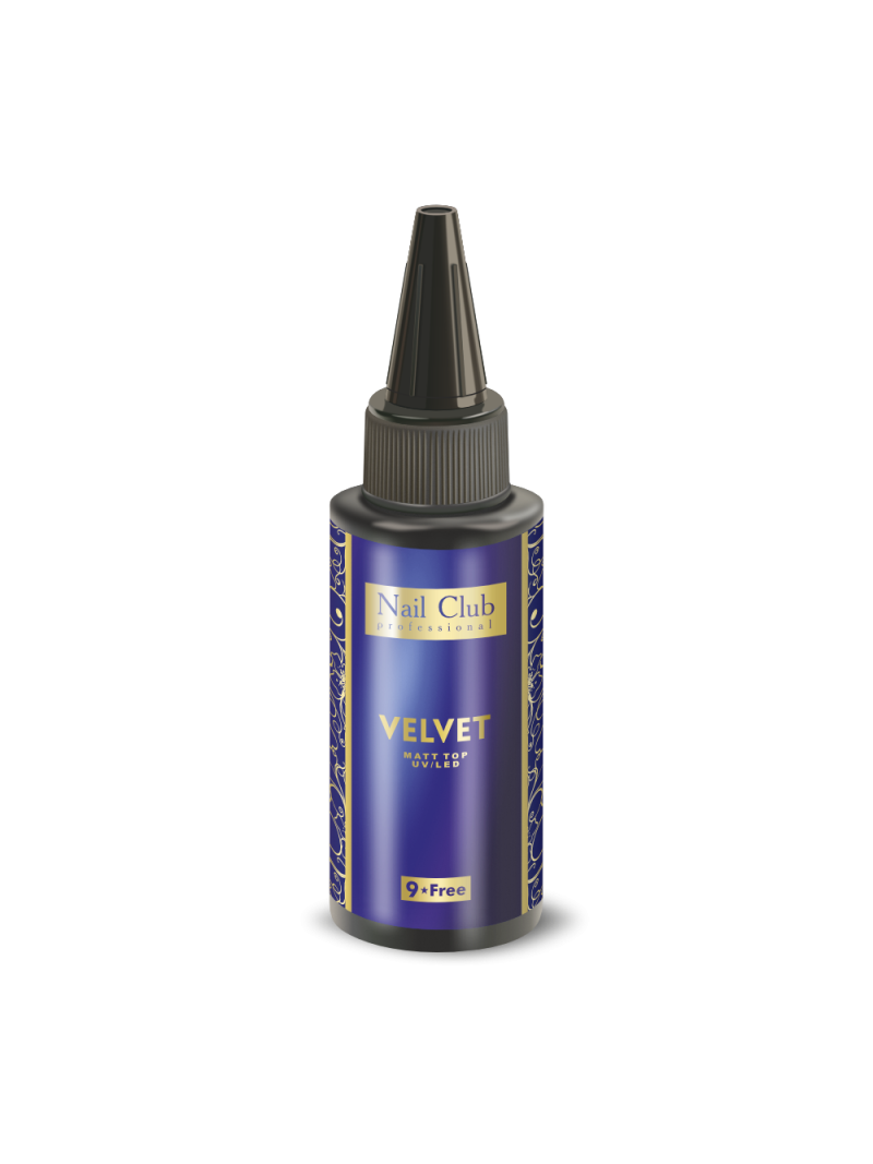 Купить матовый топ-гель для ногтей с липким слоем VELVET Nail Club