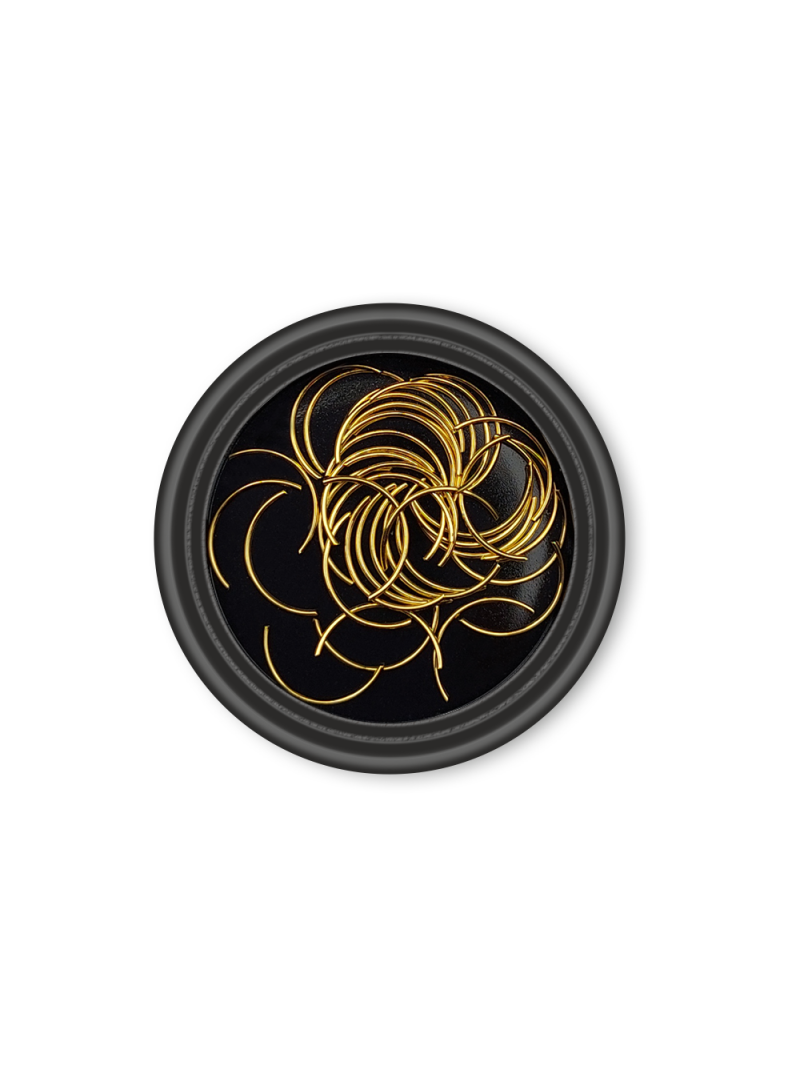 Декор фигурный из металла 043J размер 0,5х10 мм, 40 шт в уп