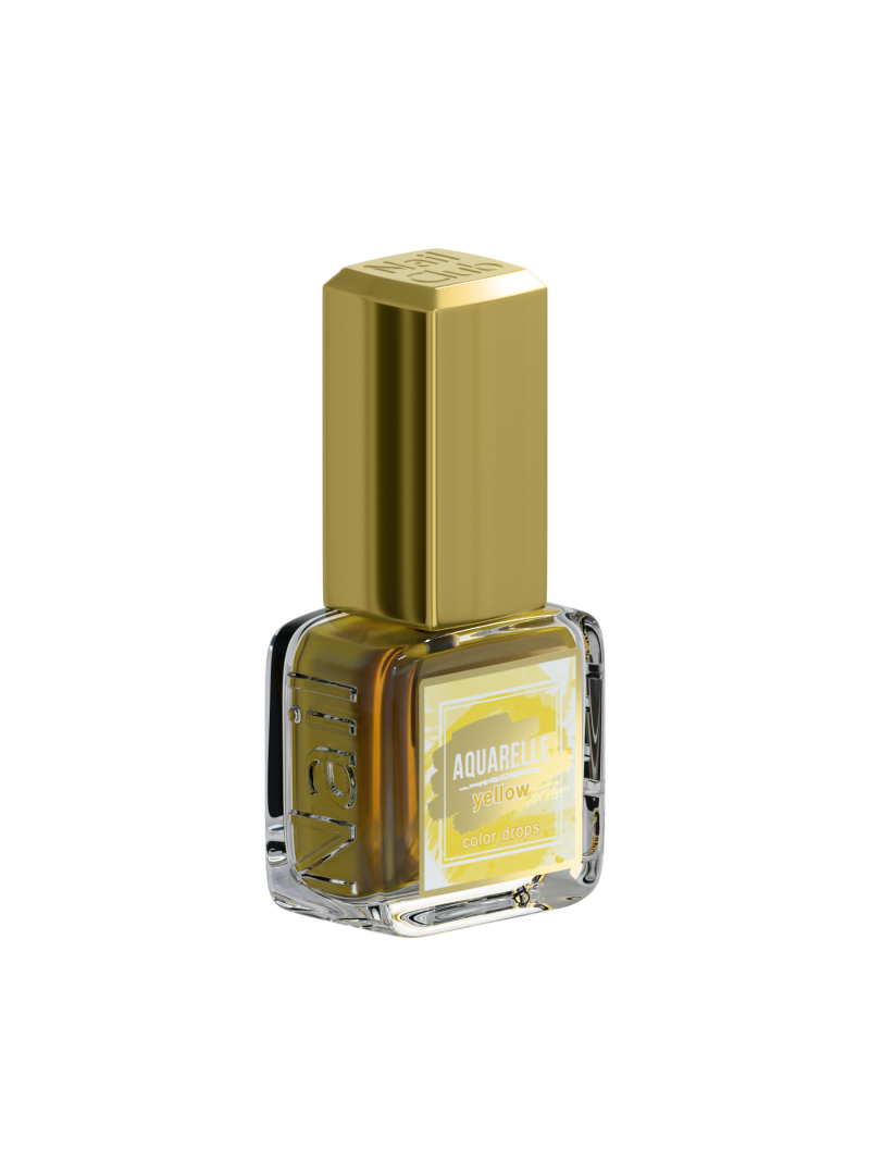 Купить акварельные капли для дизайна ногтей AQ-01 Yellow