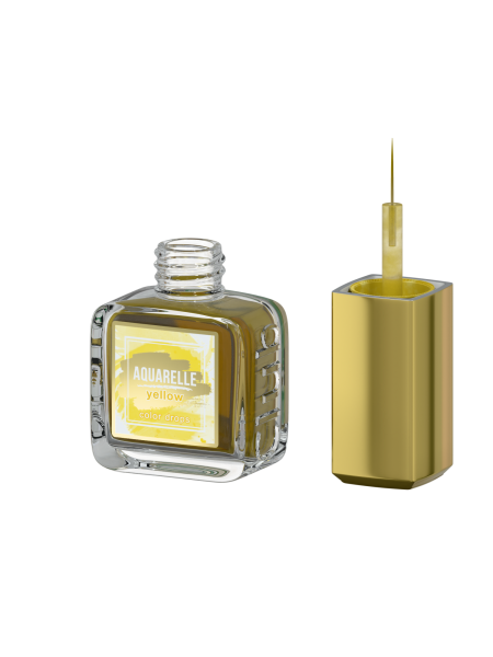 Купить акварельные капли для дизайна ногтей AQ-01 Yellow