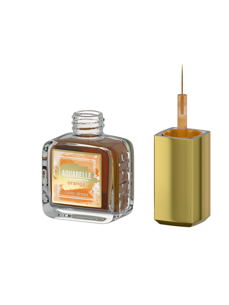 Купить акварельные капли для дизайна ногтей AQ-02 Orange