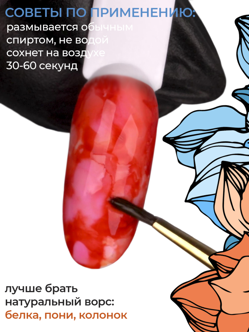 Акварельные капли для дизайна абрикосовый цвет AQ-03 Apricot