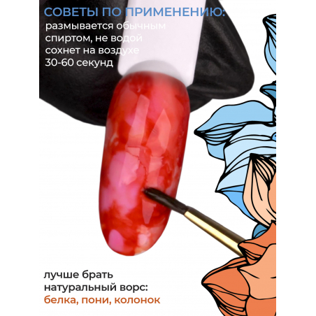 Акварельные капли для дизайна абрикосовый цвет AQ-03 Apricot