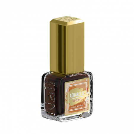 Коричневые акварельные капли для дизайна ногтей AQ-04 Brown