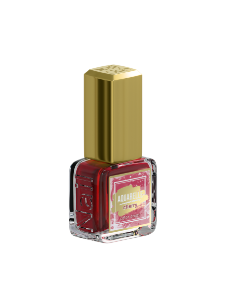 Вишнёвые акварельные капли для дизайна ногтей AQ-06 Cherry