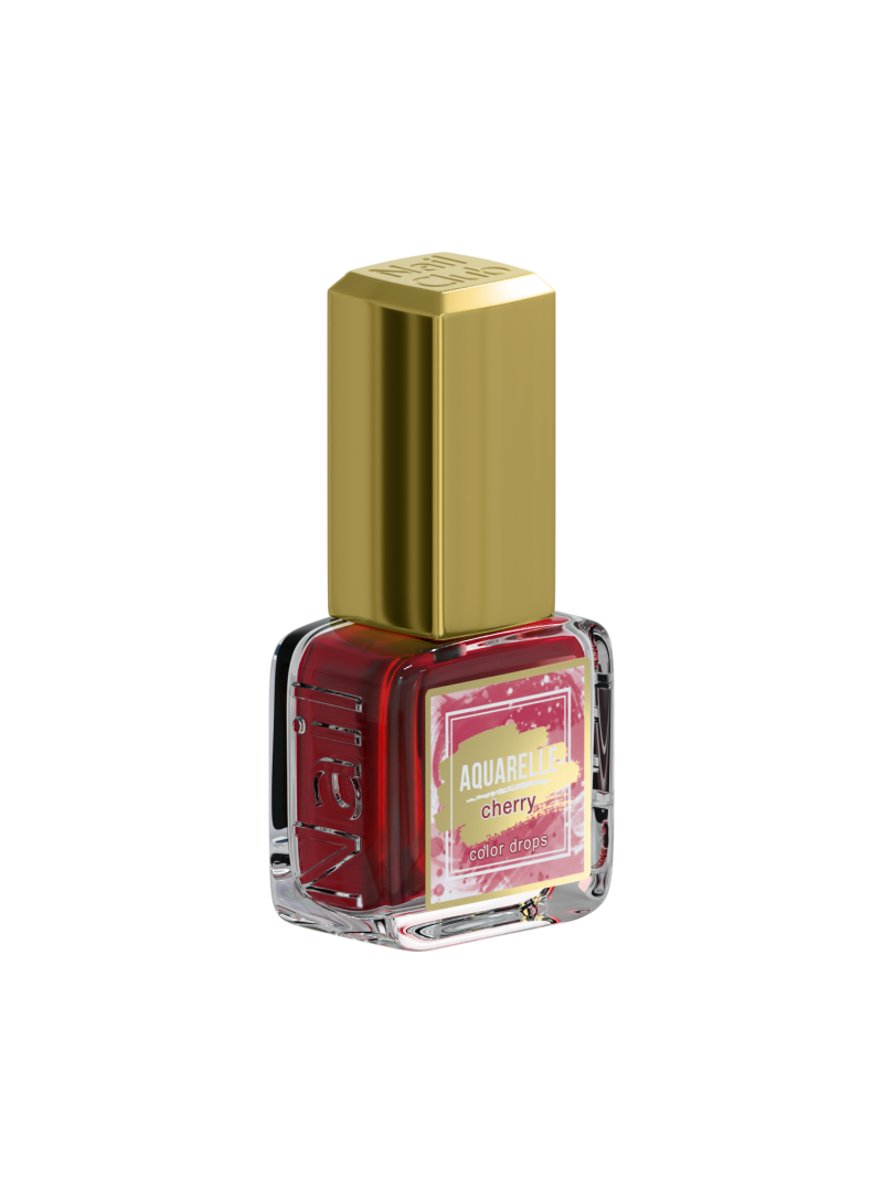 Вишнёвые акварельные капли для дизайна ногтей AQ-06 Cherry