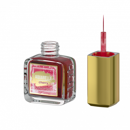 Вишнёвые акварельные капли для дизайна ногтей AQ-06 Cherry