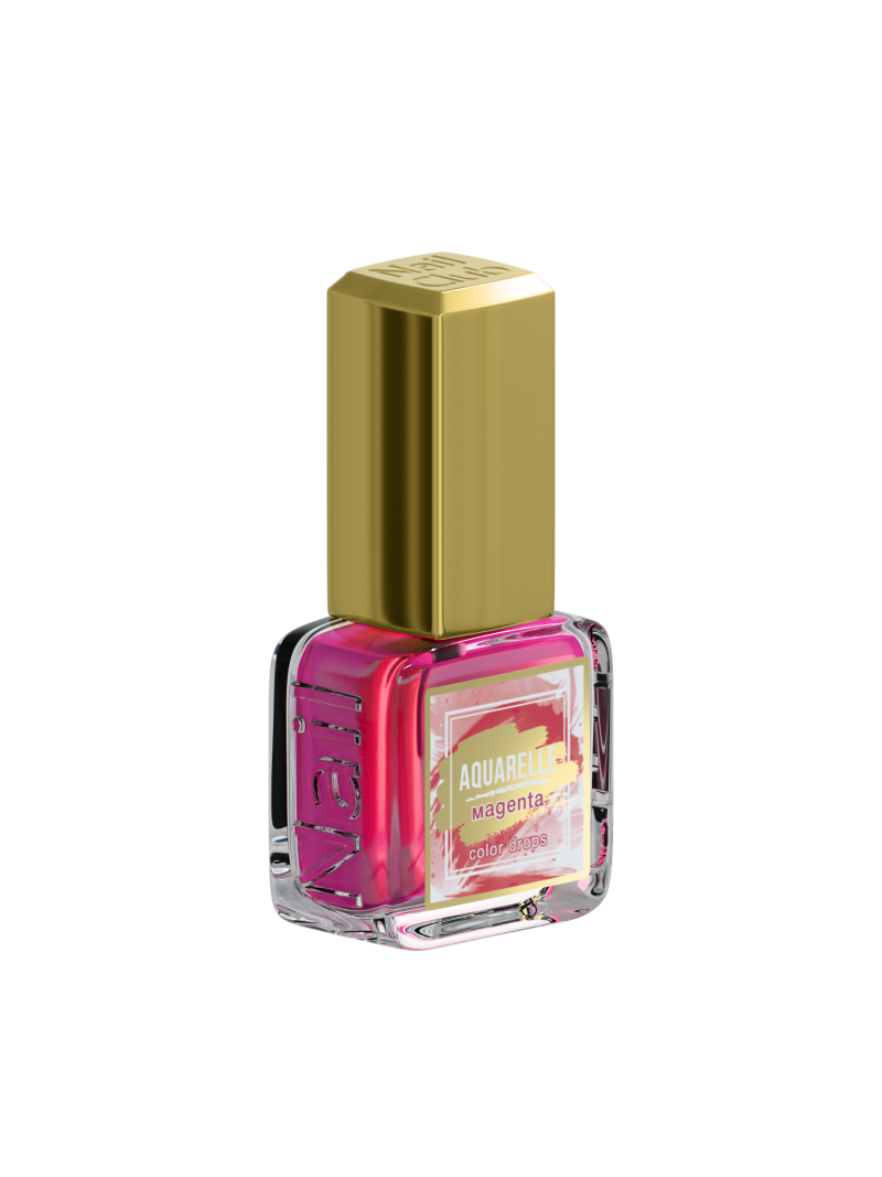 Акварельные капли для дизайна ногтей маджента AQ-07 Magenta