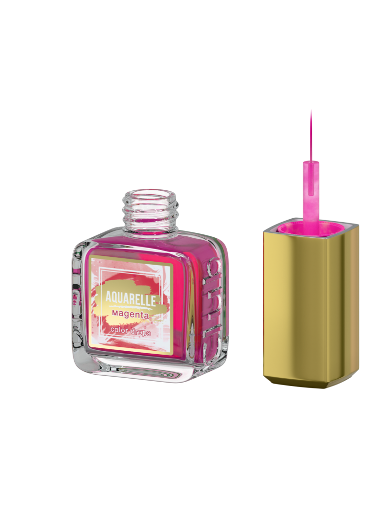 Акварельные капли для дизайна ногтей маджента AQ-07 Magenta