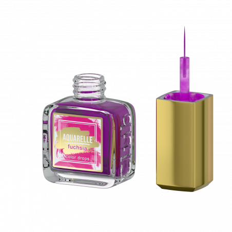 Акварельные капли для дизайна ногтей фуксия AQ-08 Fuchsia
