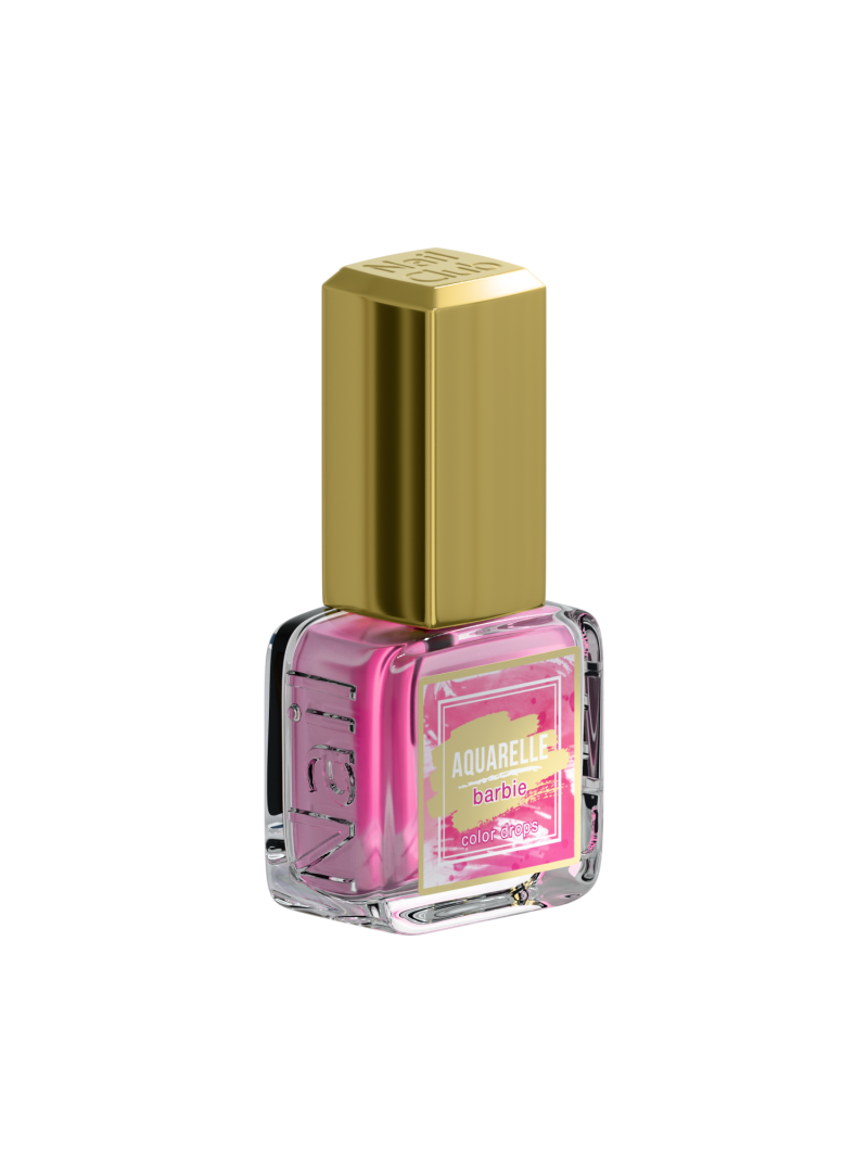 Ярко розовые акварельные капли для дизайна AQ-09 Barbie