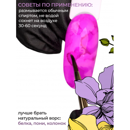 Лавандовые акварельные капли для дизайна AQ-11 Lavender
