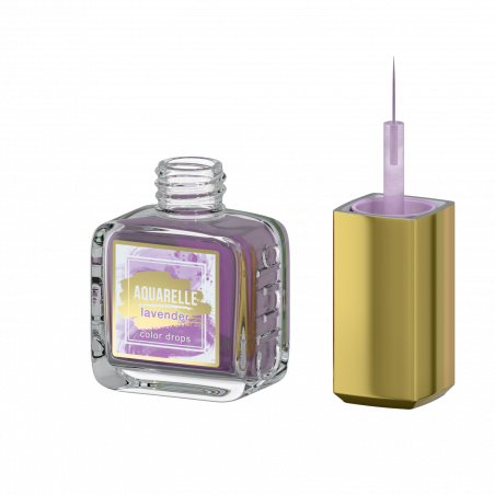 Лавандовые акварельные капли для дизайна AQ-11 Lavender