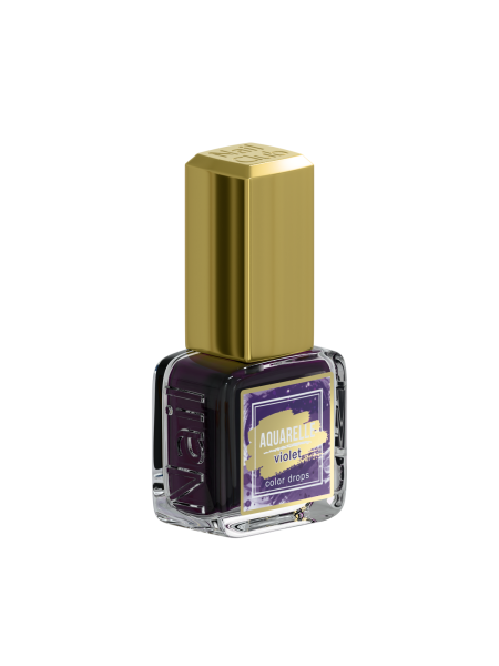 Тёмно фиолетовые акварельные капли для дизайна AQ-12 Violet