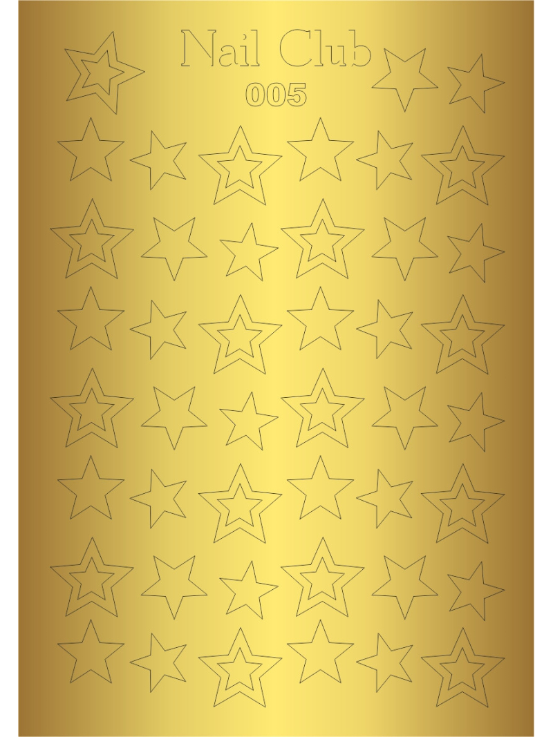 Купить металлизированный стикер для дизайна ногтей GOLDEN 005