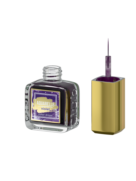 Тёмно фиолетовые акварельные капли для дизайна AQ-12 Violet