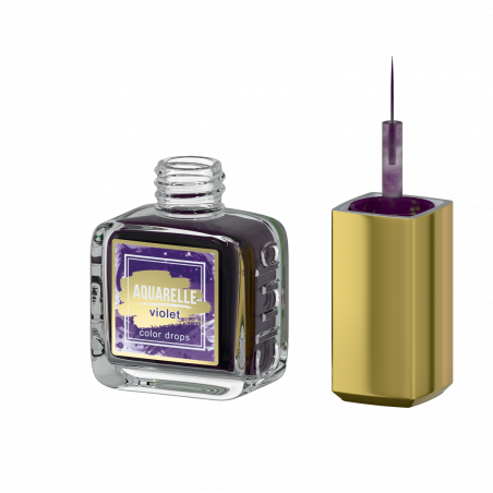 Тёмно фиолетовые акварельные капли для дизайна AQ-12 Violet