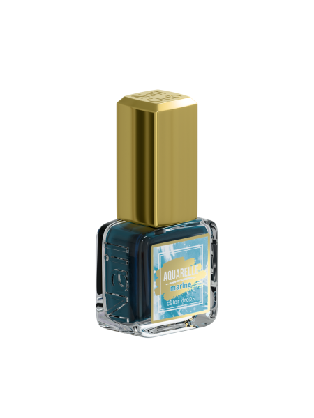 Акварельные капли для дизайна ногтей цвет морской AQ-14 Marine