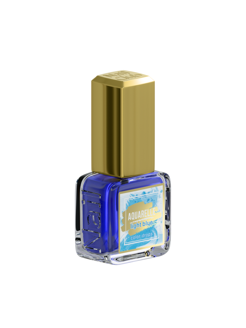 Голубые акварельные капли для дизайна AQ-15 Light blue