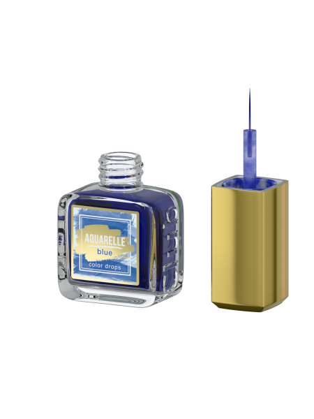 Светло синие акварельные капли для дизайна ногтей AQ-16 Blue